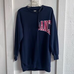 Izzue split dance oversized sweatshirt dress